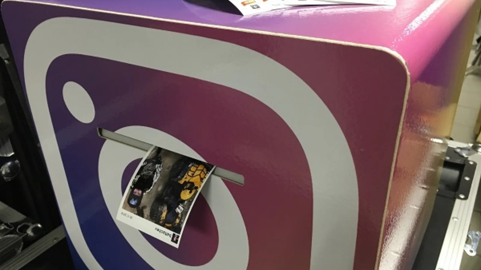 Instaprinter unit prepared for a branded activation